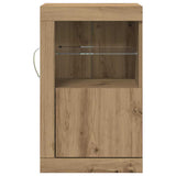 Madia LED 41 x 37 x 67 cm Legno truciolato Rovere artigianale