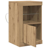 Madia LED 41 x 37 x 67 cm Legno truciolato Rovere artigianale