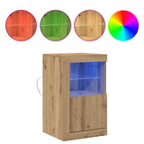Madia LED 41 x 37 x 67 cm Legno truciolato Rovere artigianale