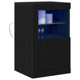 Madia LED Rovere Nero 41 x 37 x 67 cm Legno truciolato