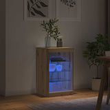 Madia LED Rovere artigianale 41 x 37 x 67 cm Legno truciolato