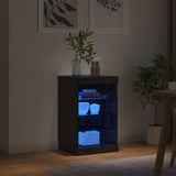 Madia LED Rovere Nero 41 x 37 x 67 cm Legno truciolato