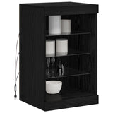 Madia LED Rovere Nero 41 x 37 x 67 cm Legno truciolato