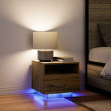 Armadio da Notte 2 pz Rovere artigianale 40 x 39 x 37 cm