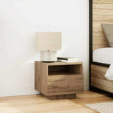 Armadio da Notte 2 pz Rovere artigianale 40 x 39 x 37 cm