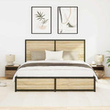 Armadio da Notte 2 pz Rovere artigianale 40 x 39 x 37 cm