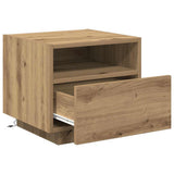 Armadio da Notte 2 pz Rovere artigianale 40 x 39 x 37 cm