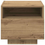 Armadio da Notte 2 pz Rovere artigianale 40 x 39 x 37 cm