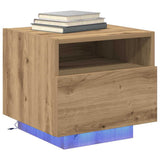 Armadio da Notte 2 pz Rovere artigianale 40 x 39 x 37 cm