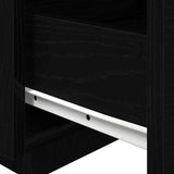 Armadio da Notte Rovere Nero 40 x 39 x 37 cm Legno truciolato