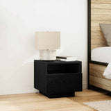 Armadio da Notte Rovere Nero 40 x 39 x 37 cm Legno truciolato