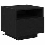 Armadio da Notte Rovere Nero 40 x 39 x 37 cm Legno truciolato