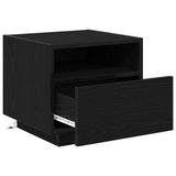 Armadio da Notte Rovere Nero 40 x 39 x 37 cm Legno truciolato