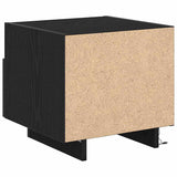 Armadio da Notte Rovere Nero 40 x 39 x 37 cm Legno truciolato