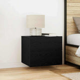 Armadio da Notte Rovere Nero 50 x 39 x 41 cm Legno truciolato