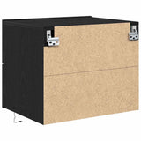 Armadio da Notte Rovere Nero 50 x 39 x 41 cm Legno truciolato