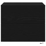 Armadio da Notte Rovere Nero 50 x 39 x 41 cm Legno truciolato