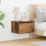 Mobiletto da comodino a parete con cassetto 2 pcs Legno vecchio