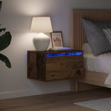 Mobiletto da comodino a parete con cassetto 2 pcs Legno vecchio