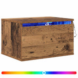 Mobiletto da comodino a parete con cassetto 2 pcs Legno vecchio