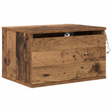 Mobiletto da comodino a parete con cassetto 2 pcs Legno vecchio