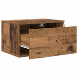 Mobiletto da comodino a parete con cassetto 2 pcs Legno vecchio