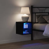 Armadio da letto a muro LED Nero 30 x 28,5 x 30 cm