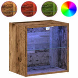 Mensola galleggiante con luce LED Marrone 40 x 28,5 x 40 cm