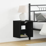 Mensola sospesa 2 pcs Nero 40 x 28,5 x 40 cm Legno truciolato