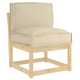 Cuscino per schienale pallet con cuscino Beige 50 x 40 x 12 cm