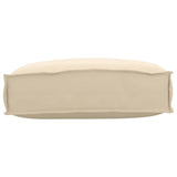 Cuscino per schienale pallet con cuscino Beige 50 x 40 x 12 cm