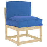 Cuscino per schienale pallet Blu reale 50 x 40 x 12 cm