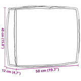 Cuscino per schienale pallet Motivo a foglia 50 x 40 x 12 cm