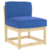 Cuscino per schienale pallet Blu reale 60 x 40 x 12 cm