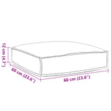 Cuscino Grigio 60 x 60 x 12 cm Tessuto Oxford