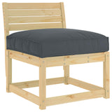 Cuscino Antracite 70 x 70 x 12 cm Tessuto Oxford