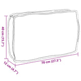 Cuscino Antracite 70 x 40 x 12 cm Tessuto Oxford