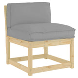 Cuscino per schienale pallet con cuscino Grigio 70 x 40 x 12 cm