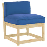 Cuscino per schienale pallet Blu reale 70 x 40 x 12 cm