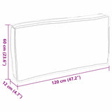 Cuscino Beige 120 x 60 x 12 cm Tessuto Oxford