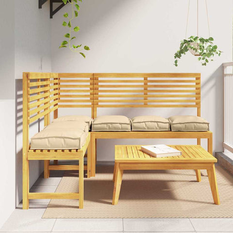 Cuscino per seduta pallet 6 pcs Beige 40 x 40 x 8 cm