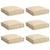 Cuscino per seduta pallet 6 pcs Beige 40 x 40 x 8 cm