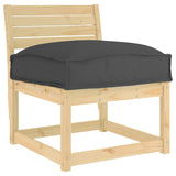 Cuscino per seduta pallet Nero 60 x 40 x 8 cm Tessuto Oxford