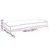 Cuscino Grigio 100 x 40 x 8 cm Tessuto Oxford