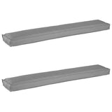 Set di Cuscini per Pallet 2 pcs Grigio 200 x 40 x 8 cm