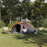 Tenda a Cupola 4 persona 308 x 268 x 130 cm Grigio e arancione