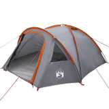 Tenda a Cupola 4 persona 308 x 268 x 130 cm Grigio e arancione
