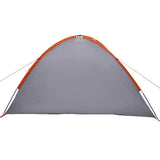 Tenda a Cupola 4 persona 308 x 268 x 130 cm Grigio e arancione