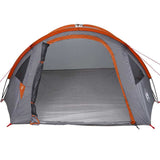 Tenda a Cupola 4 persona 308 x 268 x 130 cm Grigio e arancione