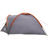 Tenda a Cupola 4 persona 308 x 268 x 130 cm Grigio e arancione